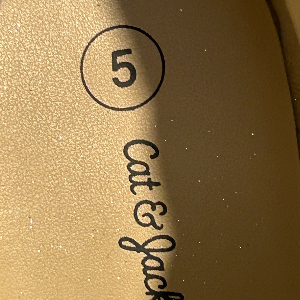 Cat & Jack Gold Bree Glitter Ankle Boots Big Girl Youth size 5Y - Picture 11 of 11